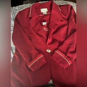 Aussie Austine original 3pc burgundy skirt set. Size 22W